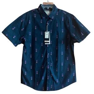 NWT Denim & Flower 100% Cotton Navy Buttondown Polo Size Medium
